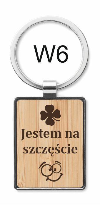 W6, Bambusowy prostokątny brelok