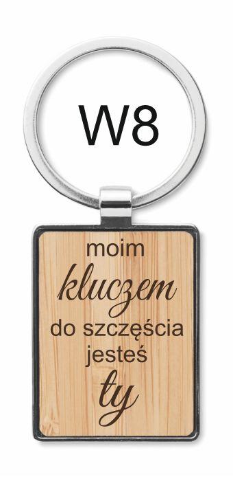 W8, Bambusowy prostokątny brelok